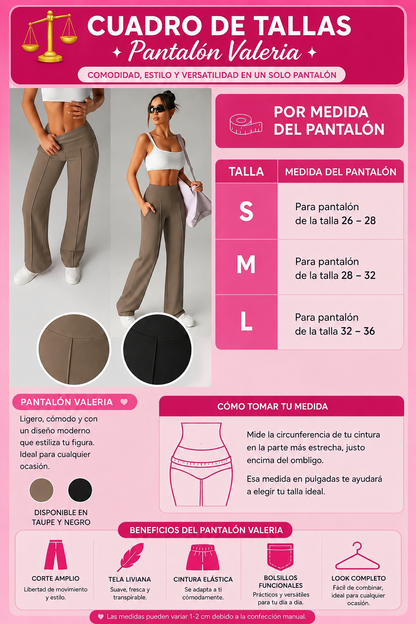 Pantalón Valeria – Tiro Alto Office & Fit